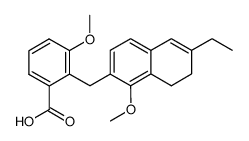 2-((6-ethyl-1-methoxy-7,8-dihydronaphthalen-2-yl)methyl)-3-methoxybenzoic acid结构式