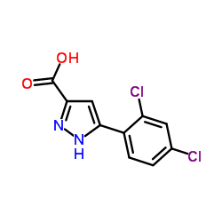 5-(2,4-二氯苯基)-4H-吡唑-3-羧酸结构式