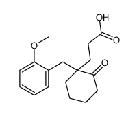 3-[1-[(2-methoxyphenyl)methyl]-2-oxo-cyclohexyl]propanoic acid结构式