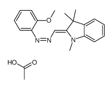 acetic acid,(2-methoxyphenyl)-[(E)-(1,3,3-trimethylindol-2-ylidene)methyl]diazene结构式