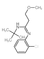 N-(2-chlorophenyl)-3-methoxy-N-tert-butyl-propanimidamide structure
