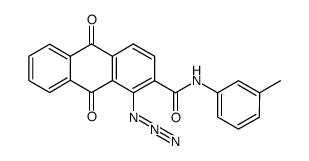 1-Azido-9,10-dioxo-9,10-dihydro-anthracene-2-carboxylic acid m-tolylamide结构式
