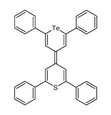 4-(2,6-diphenyl-4H-telluropyran-4-ylidene)-2,6-diphenyl-4H-thiopyran Structure