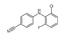 4-(2-chloro-6-fluorophenylamino)benzonitrile结构式