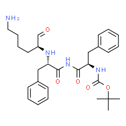 t-butoxycarbonyl-phenylalanyl-phenylalanyl-lysinal结构式