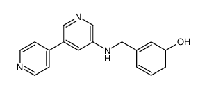 3-[[(5-pyridin-4-ylpyridin-3-yl)amino]methyl]phenol结构式