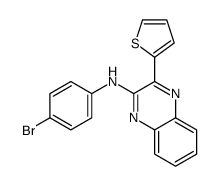 N-(4-bromophenyl)-3-thiophen-2-ylquinoxalin-2-amine Structure