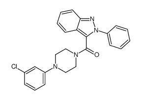 [4-(3-chlorophenyl)piperazin-1-yl]-(2-phenylindazol-3-yl)methanone结构式