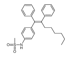 N-[4-(1,2-diphenyloct-1-enyl)phenyl]methanesulfonamide结构式