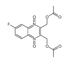 2,3-Quinoxalinedimethanol, 6-fluoro-, diacetate (ester), 1,4-dioxide structure