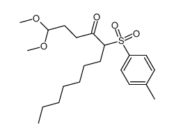 1,1-dimethoxy-5-(p-tolylsulfonyl)-4-dodecanone Structure