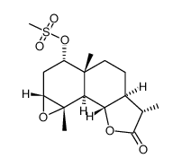 (11S)-3α,4α-Epoxy-1α-(mesyloxy)eudesmano-13,6α-lactone结构式
