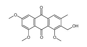 2-(hydroxymethyl)-1,6,8-trimethoxy-3-methylanthracene-9,10-dione Structure