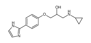 2-[p-(3-Cyclopropylamino-2-hydroxypropoxy)phenyl]-imidazole结构式