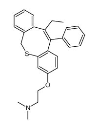 2-[[(11Z)-11-ethyl-12-phenyl-6H-benzo[c][1]benzothiocin-3-yl]oxy]-N,N-dimethylethanamine Structure