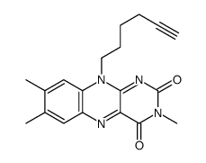 10-hex-5-ynyl-3,7,8-trimethylbenzo[g]pteridine-2,4-dione结构式
