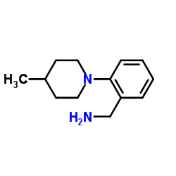 (2-(4-甲基哌啶-1-基)苯基)甲胺结构式