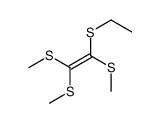 1-ethylsulfanyl-1,2,2-tris(methylsulfanyl)ethene结构式