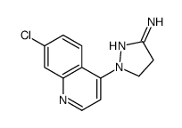 2-(7-chloroquinolin-4-yl)-3,4-dihydropyrazol-5-amine结构式