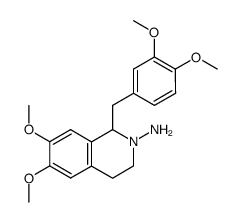 2-amino-1-(3',4'-dimethoxybenzyl)-6,7-dimethoxy-1,2,3,4-tetrahydroisoquinoline结构式