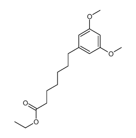 ethyl 7-(3,5-dimethoxyphenyl)heptanoate结构式
