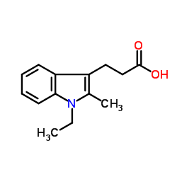3-(1-Ethyl-2-methyl-1H-indol-3-yl)propanoic acid结构式