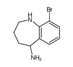 9-bromo-2,3,4,5-tetrahydro-1H-1-benzazepin-5-amine结构式