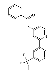 2-{2-[3-(trifluoromethyl)phenyl]pyridin-4-yl}-1-(pyridin-2-yl)ethanone Structure