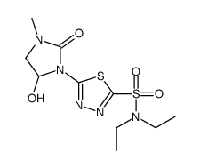 N,N-diethyl-5-(5-hydroxy-3-methyl-2-oxoimidazolidin-1-yl)-1,3,4-thiadiazole-2-sulfonamide Structure
