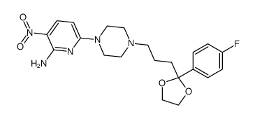 1-(4-Fluorophenyl)-4-[4-(2-amino-3-nitro-pyridin-6-yl)-1-piperazinyl]-1-butanone ethylene ketal结构式