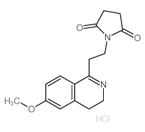 2,5-Pyrrolidinedione,1-[2-(3,4-dihydro-6-methoxy-1-isoquinolinyl)ethyl]-, hydrochloride (1:1) structure
