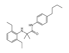 N-(4-butylphenyl)-2-(2,6-diethylanilino)-2-methylpropanamide Structure