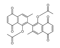 [2-(1-acetyloxy-3-methyl-5,8-dioxonaphthalen-2-yl)-3-methyl-5,8-dioxonaphthalen-1-yl] acetate结构式
