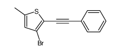 3-bromo-5-methyl-2-(2-phenylethynyl)thiophene结构式