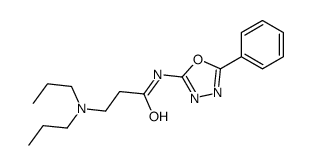 3-(dipropylamino)-N-(5-phenyl-1,3,4-oxadiazol-2-yl)propanamide结构式