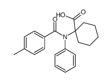 1-(N-(4-methylbenzoyl)anilino)cyclohexane-1-carboxylic acid结构式