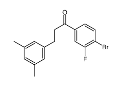 4'-BROMO-3-(3,5-DIMETHYLPHENYL)-3'-FLUOROPROPIOPHENONE结构式