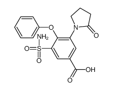 3-(2-oxopyrrolidin-1-yl)-4-phenoxy-5-sulfamoylbenzoic acid Structure