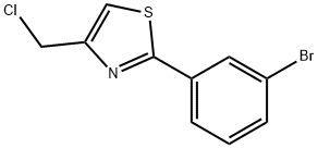 2-(3-bromophenyl)-4-(chloromethyl)-1,3-thiazole结构式