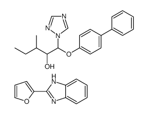 2-(furan-2-yl)-1H-benzimidazole,3-methyl-1-(4-phenylphenoxy)-1-(1,2,4-triazol-1-yl)pentan-2-ol结构式