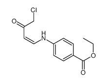 ethyl 4-[(4-chloro-3-oxobut-1-enyl)amino]benzoate Structure