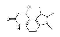 (+/-)-9-chloro-1,2,3-trimethyl-1,2,3,6-tetrahydro-pyrrolo[3,2-f]quinolin-7-one结构式