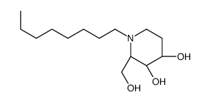 (2R,3R,4R)-2-(hydroxymethyl)-1-octylpiperidine-3,4-diol结构式