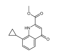methyl 8-cyclopropyl-4-oxo-1H-quinoline-2-carboxylate结构式