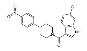 (6-chloro-1H-indol-3-yl)-[4-(4-nitrophenyl)piperidin-1-yl]methanone结构式