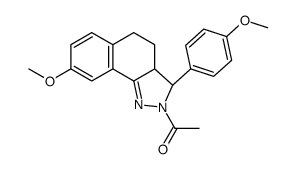 1-[(3R,3aR)-8-Methoxy-3-(4-methoxyphenyl)-3,3a,4,5-tetrahydro-2H- benzo[g]indazol-2-yl]ethanone Structure