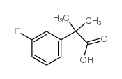 2-(3-氟苯基)-2-甲基丙酸结构式