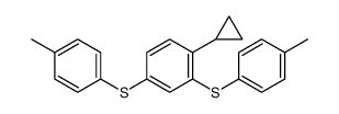 1-cyclopropyl-2,4-bis[(4-methylphenyl)sulfanyl]benzene Structure