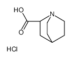 1-Azabicyclo[2.2.2]octane-2-carboxylic acid, hydrochloride, (R)- (9CI) structure