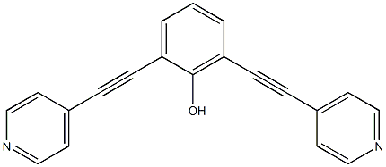 2,6-bis(2-(pyridin-4-yl)ethynyl)phenol结构式